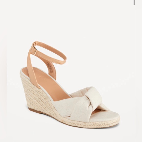 Old Navy Shoes - Knotted Canvas Espadrille Wedge Sandals size 10